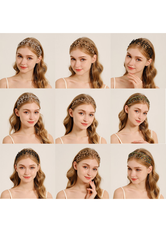 Sparkling Bridal Headband Adorned with Translucent Pearls