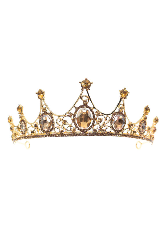 diadème de soirée à cristaux verts et noirs design digne d'une reine