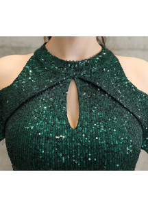 Vestido de Noche Rosa Brillante con Silueta Entallada