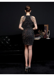 Captivating Sequin-Embellished Evening Gown