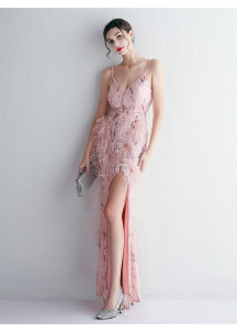 Captivating Glittering and Sculptural Black Evening Gown