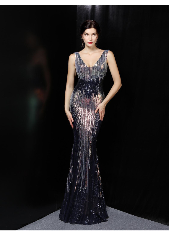 Robe de soirée sirène étincelante d'une élégance captivante