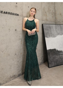 Vestido de Noche Tipo Funda Blanco Adornado con Refinados Volantes